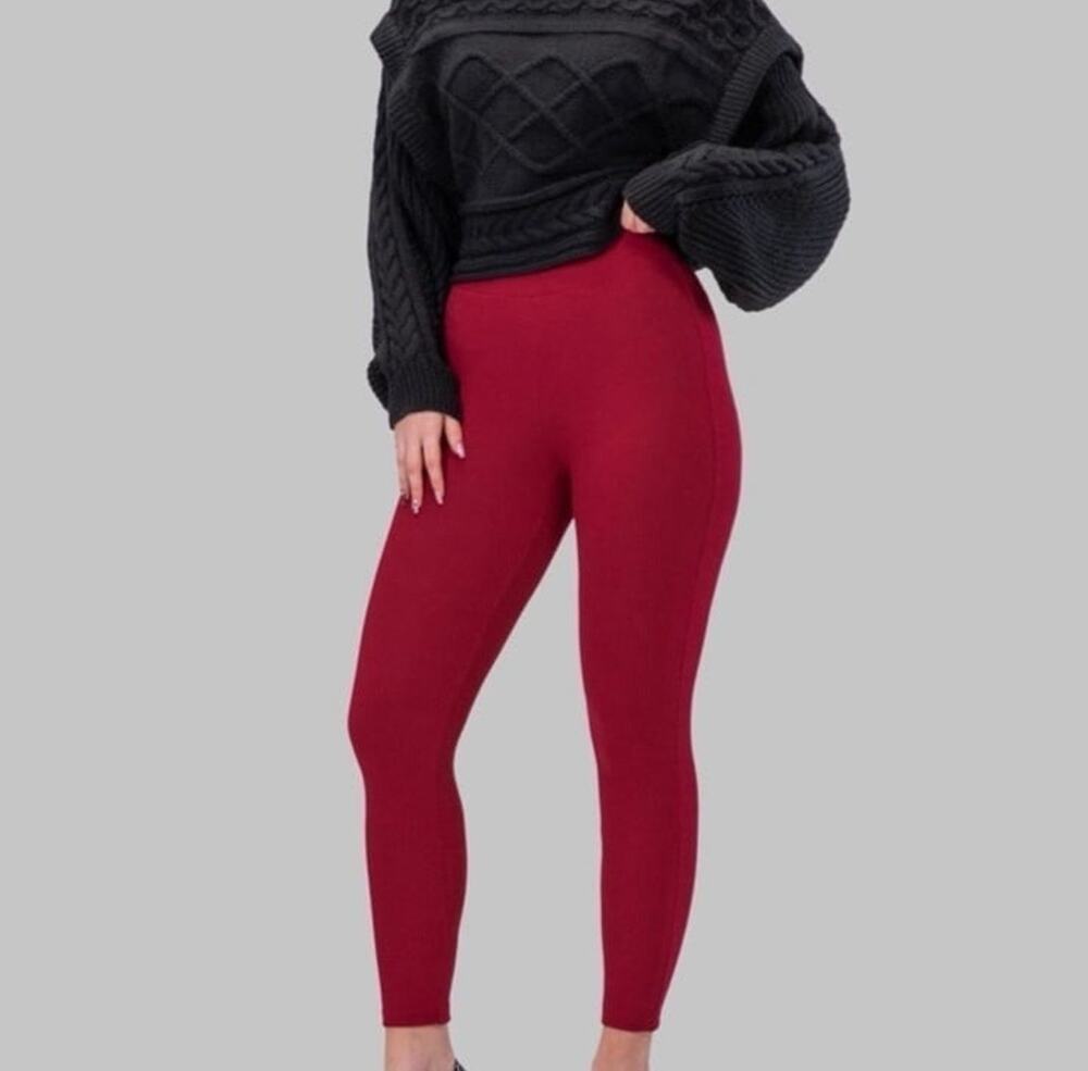 By Egreis High-Waisted Rib-Knit Leggings